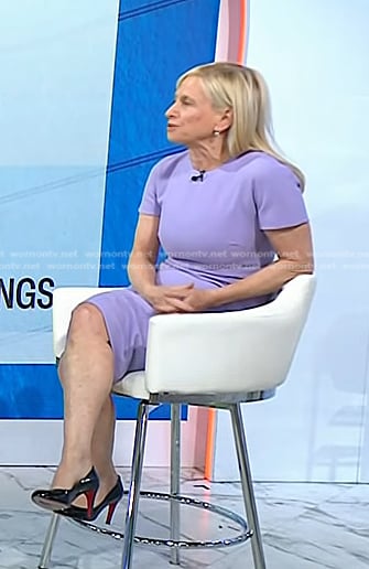 Dr. Elisa Port’s lilac short sleeve dress on Today