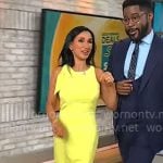 Elizabeth Werner’s yellow dress on CBS Mornings
