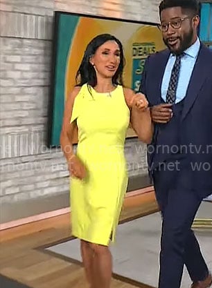 Elizabeth Werner's yellow dress on CBS Mornings