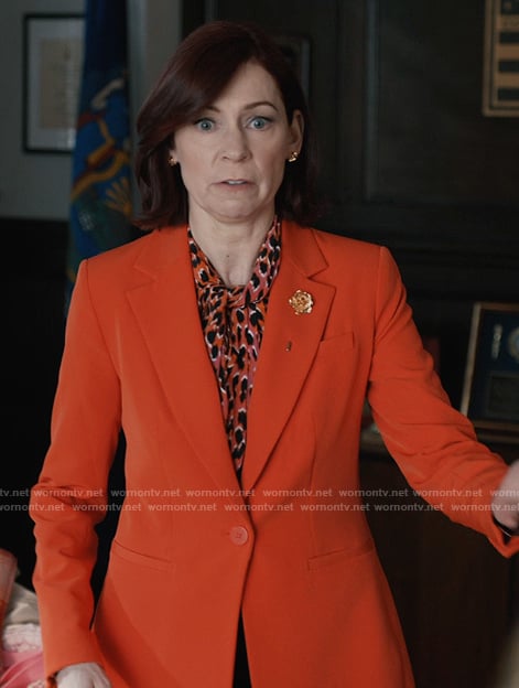 Elsbeth’s red blazer on Elsbeth
