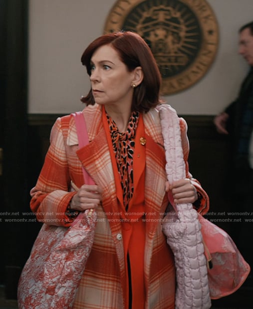 Elsbeth’s plaid coat on Elsbeth