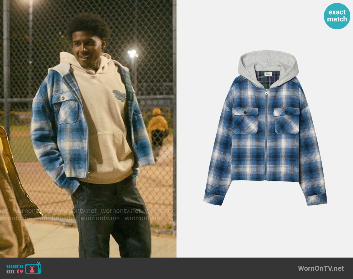 Elwood Flannel Shacket worn by Justin Edwards (Michael Cooper Jr.) on Forever