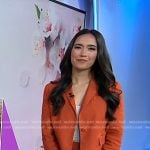 Emilie’s orange cropped blazer and pants on Today