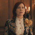 Elsbeth’s black metallic paisley print blazer on Elsbeth