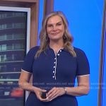 Emily’s blue contrast trim polo dress on Today