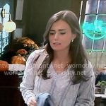 Emma’s cable-knit sweater on General Hospital