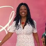 Erika Alexander’s white floral print dress on Sherri