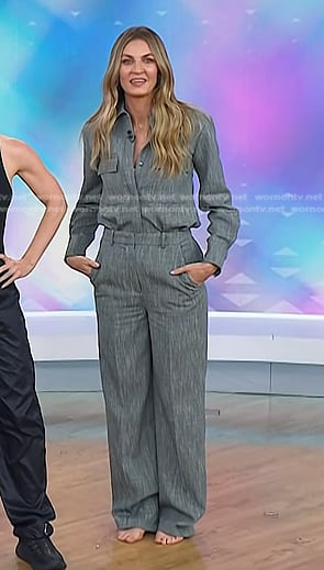 Erin Andrews’ grey shirt and pants on Today