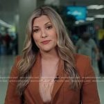 Erin McLaughlin’s brown patch pocket blazer and pants on Today