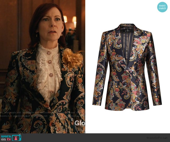 Etro Paisley-print fil-coupé jacquard jacket worn by Elsbeth Tascioni (Carrie Preston) on Elsbeth