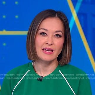 Eva’s green sweatshirt on Good Morning America