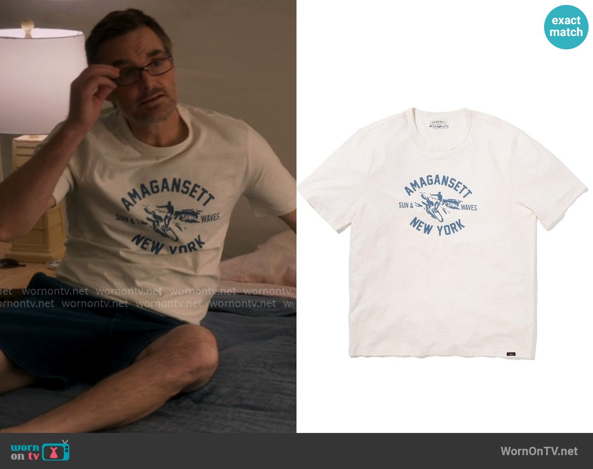 Faherty Amagansett Short-Sleeve Crew T-Shirt worn by Jack (Will Forte) on The Four Seasons