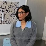 Florence Shin’sa grey collared sweater on Today