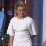 Florence Pugh’s tweed belted mini dress on The Kelly Clarkson Show