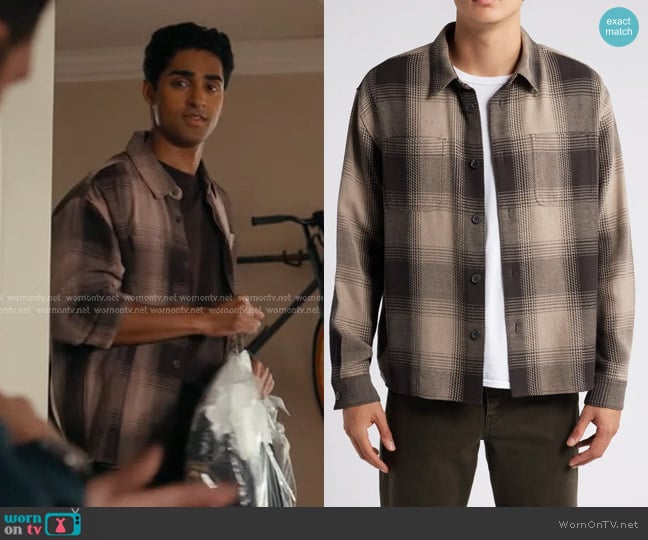 Frame Chunky Plaid Button-Up Shirt worn by Ravi Panikkar  (Anirudh Pisharody) on 9-1-1