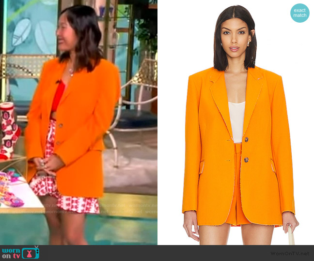 Frame Oversized Undone Edge Blazer worn by Mary Gui on The View