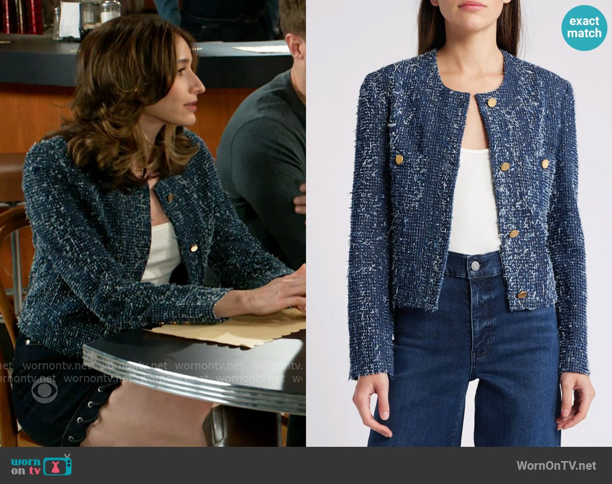 Frame Denim Bouclé Jacket worn by Ashley Morgan (Jen Jacob) on Beyond the Gates