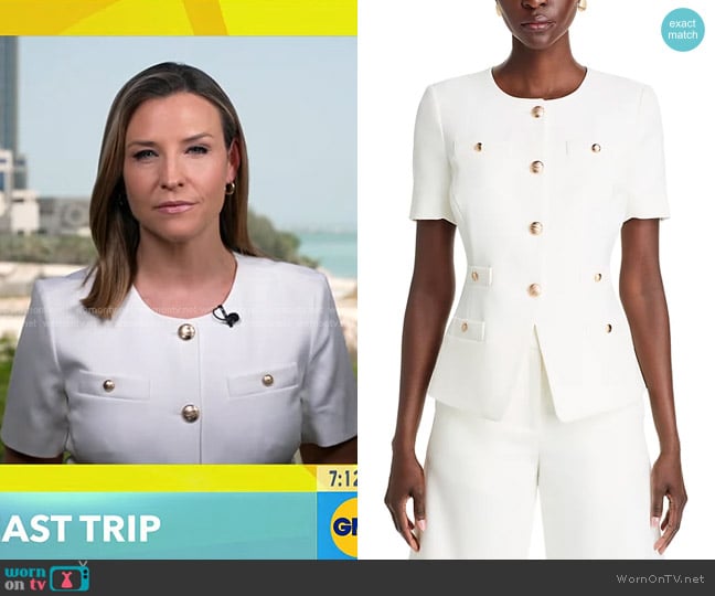 Generation Love Reyes Jacket in White worn by Mary Bruce on Good Morning America