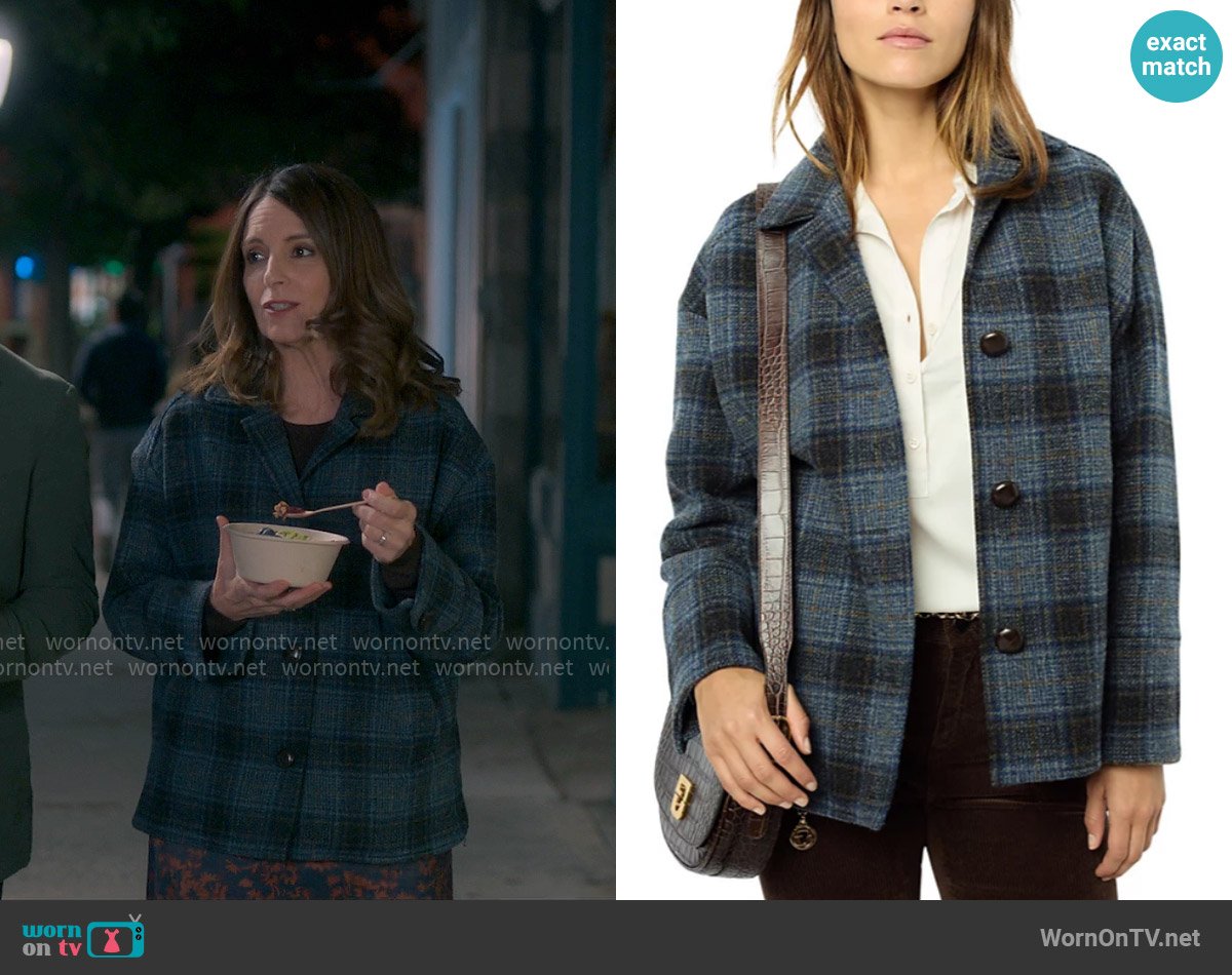 Gerard Darel Mayssane Wool Jacket worn by Kate (Tina Fey) on The Four Seasons