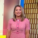 Ginger’s pink tweed dress on Good Morning America