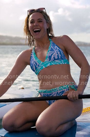 Ginny's blue printed bikini on The Four Seasons