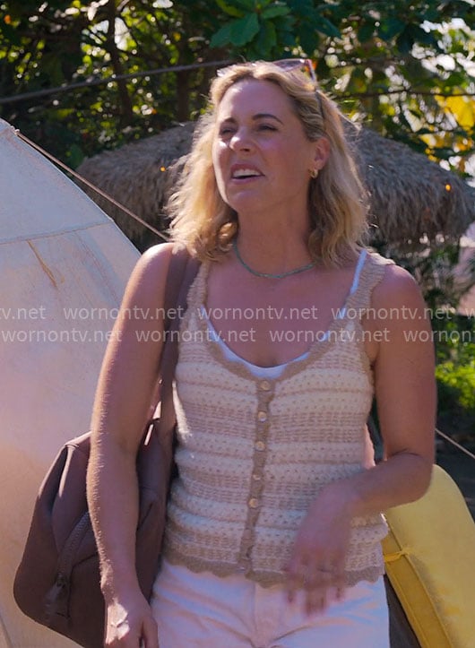 Ginny's stripe knit tank top on The Four Seasons