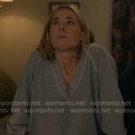 Ginny’s grey v-neck sweatshirt on The Four Seasons