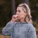 Ginny’s cropped grey hoodie on The Four Seasons