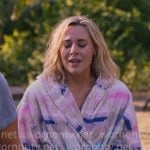 Ginny’s colorful printed robe on The Four Seasons