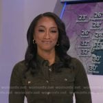 Brittany’s green corduroy shirtdress on Good Morning America