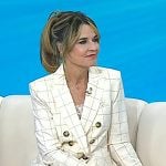 Savannah’s white check blazer and pant suit on Today