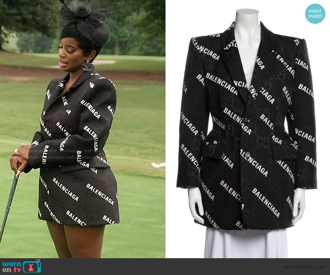 Gucci x Balenciaga Blazer worn by Shamea Morton Mwangi on The Real Housewives of Atlanta
