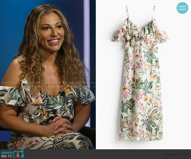 H&M Flounced Open-Shoulder Dress worn by Valerie Greenberg on E! News
