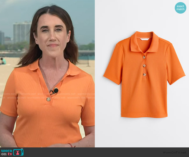 H&M Collared Top worn by Maggie Vespa on NBC News Daily