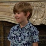 Harrison’s fish print shirt on The Young and the Restless