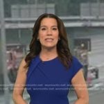 Heather’s blue twisted asymmetric jumpsuit on Good Morning America