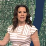 Heather’s geometric print belted dress on Good Morning America