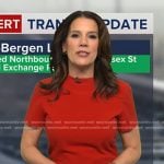 Heather’s red short sleeve dress on Good Morning America