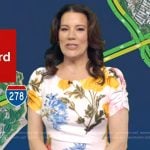 Heather’s white floral print short sleeve dress on Good Morning America