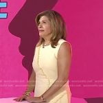Hoda’s yellow textured sleeveless dress on Today