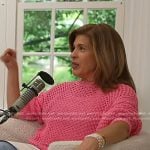 Hoda’s pink open knit sweater on Today