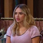 Holly’s pink short sleeve sweater on Days of our Lives