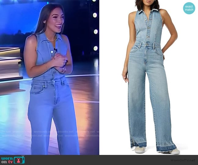 Hudson Halter Jumpsuit worn by Emily Orozco on Access Hollywood