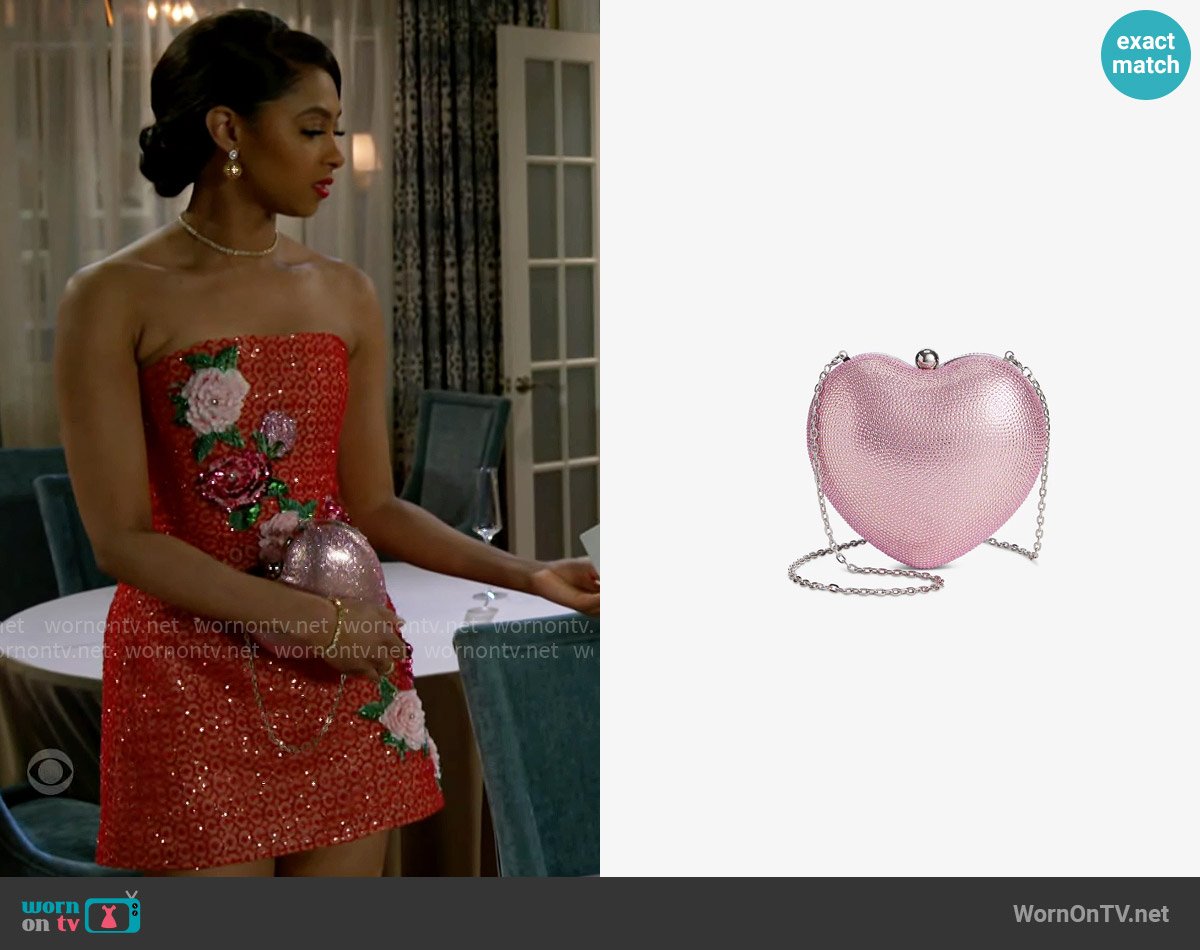 INC International Concepts Heart Micro Stone Crossbody Bag worn by Kat Richardson (Colby Muhammad) on Beyond the Gates