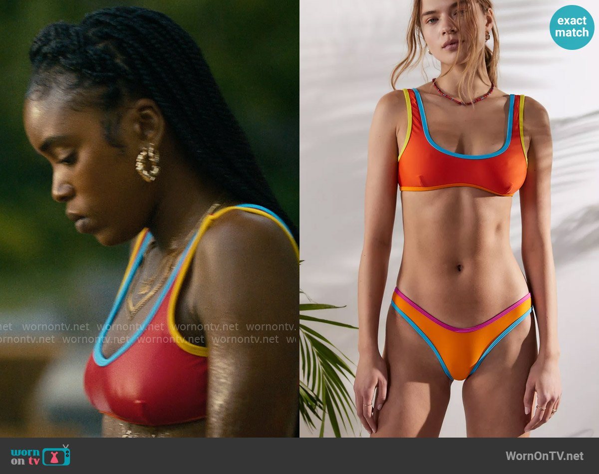 It's Cool Now The 90s Duo Crop Bikini Top worn by Keisha Clark (Lovie Simone) on Forever