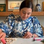 Ivy Odom’s blue print dress on Today