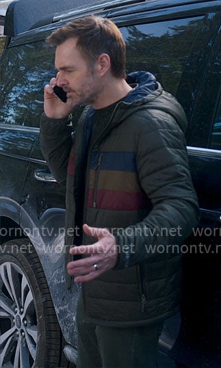 Jack's quilted stripe jakcet on The Four Seasons