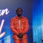 Jamal Roberts’s orange leather shirt and pants on American Idol