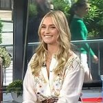 Jasmine Snow’s white floral print blouse on Today