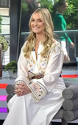 Jasmine Snow’s white floral print blouse on Today